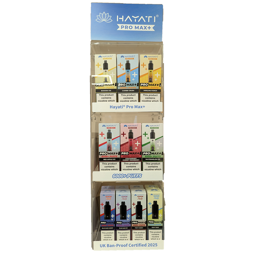 Hayati Pro Max CDU Standard 12 Kits & Pods 20mg – Retail Wholesale